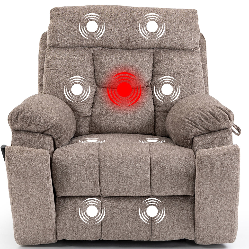 Oversized Dual Motor Power Lift Recliner Chair with Massage and Heat A1349