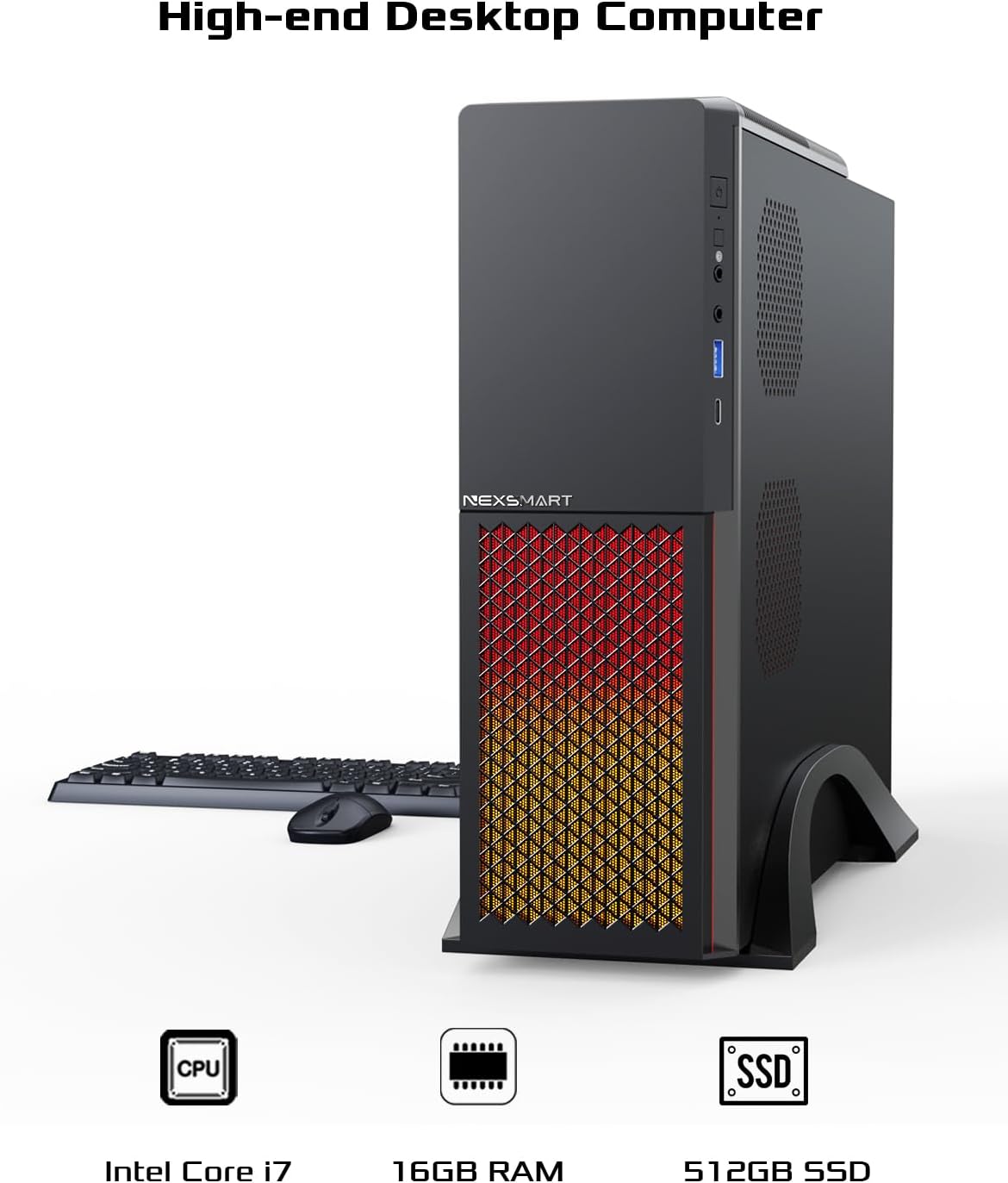 16GB RAM 512GB SSD Core i7-4765T Desktop Computer Z15619
