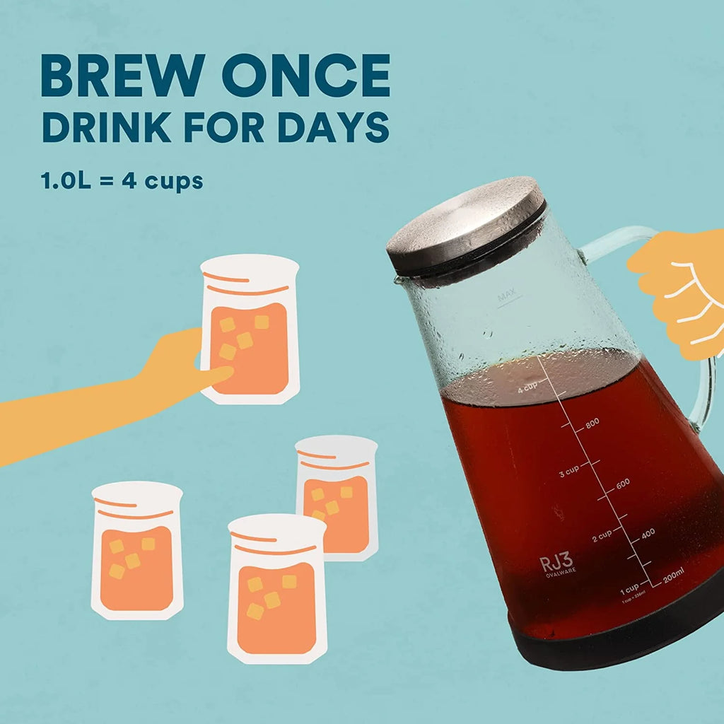 Airtight Cold Brew Iced Coffee Maker & Tea Infuser with Spout S229