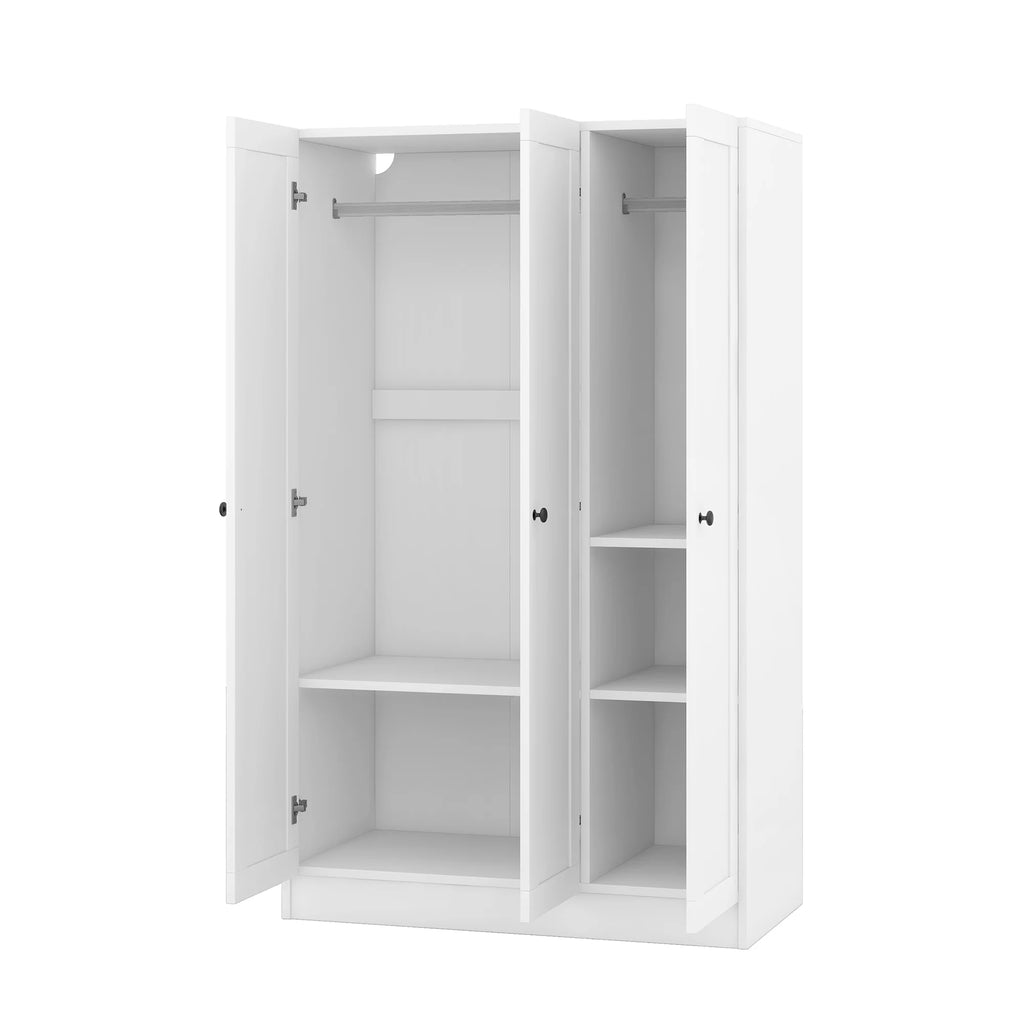 Wood Wardrobe Closet with Doors Shelves and Hanging Rail B933