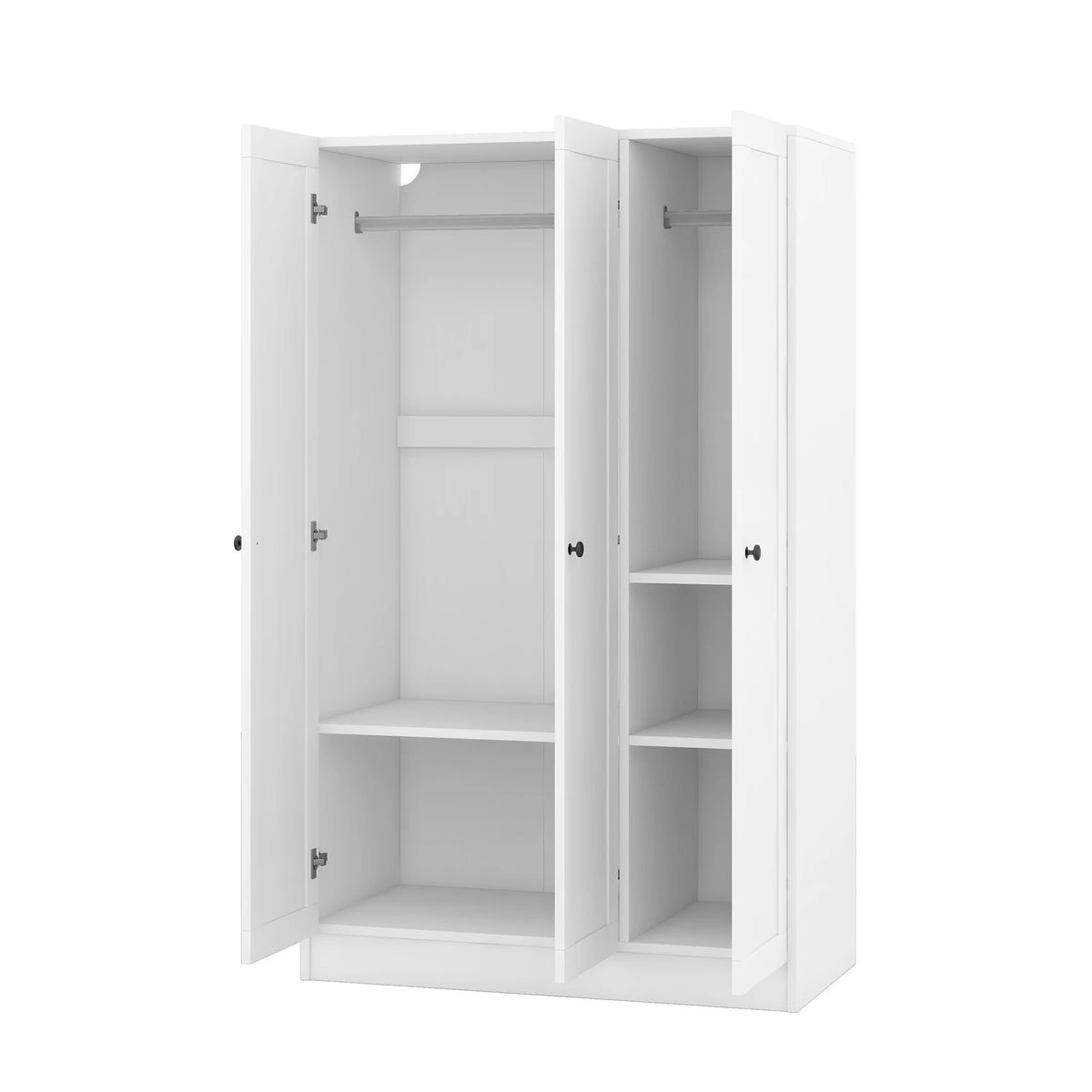 Wood Wardrobe Closet with Doors Shelves and Hanging Rail B933