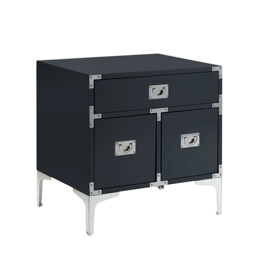 Lacquer Finish 3 Drawer Nightstand T6892