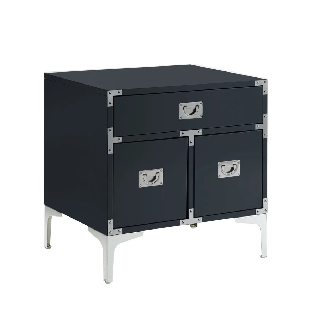 Lacquer Finish 3 Drawer Nightstand T6892