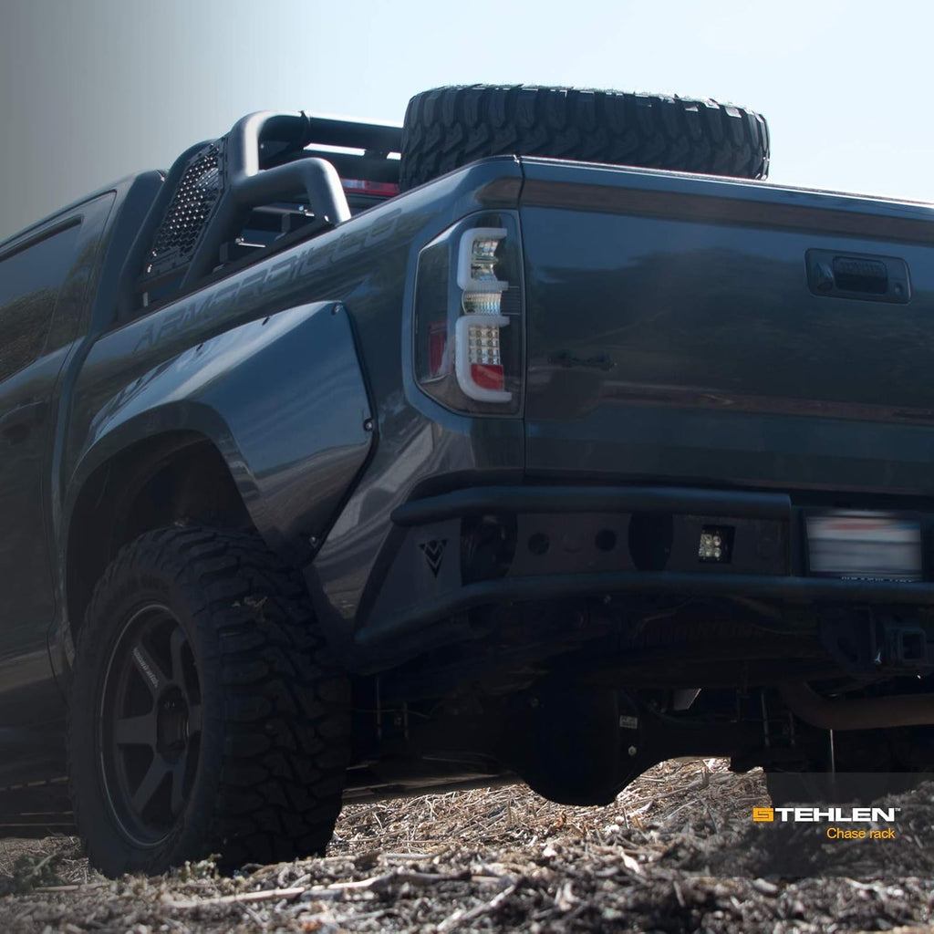 Matte Black Truck Bed Roll Bar with Tire Carrier W5693
