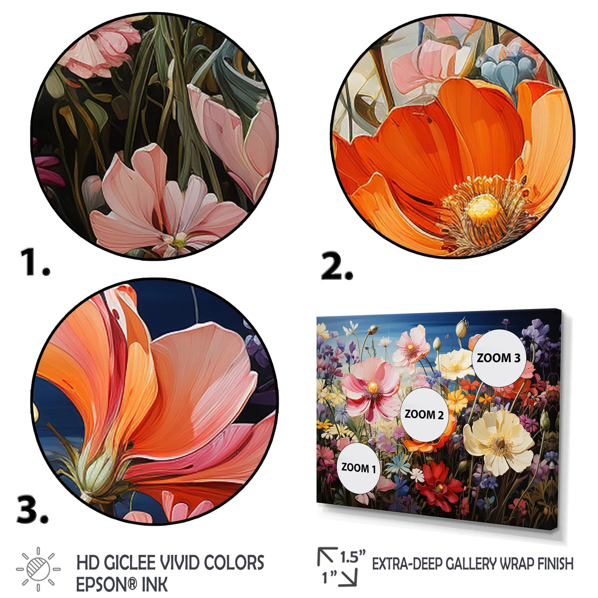 Floral Wall Art Prints Set Q51173