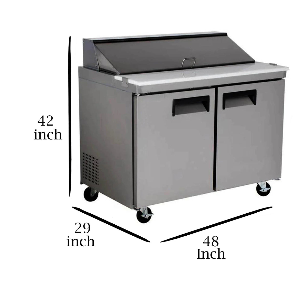 Commercial Mega Food Prep Table Refrigerator Cooler in Stainless Steel P504326