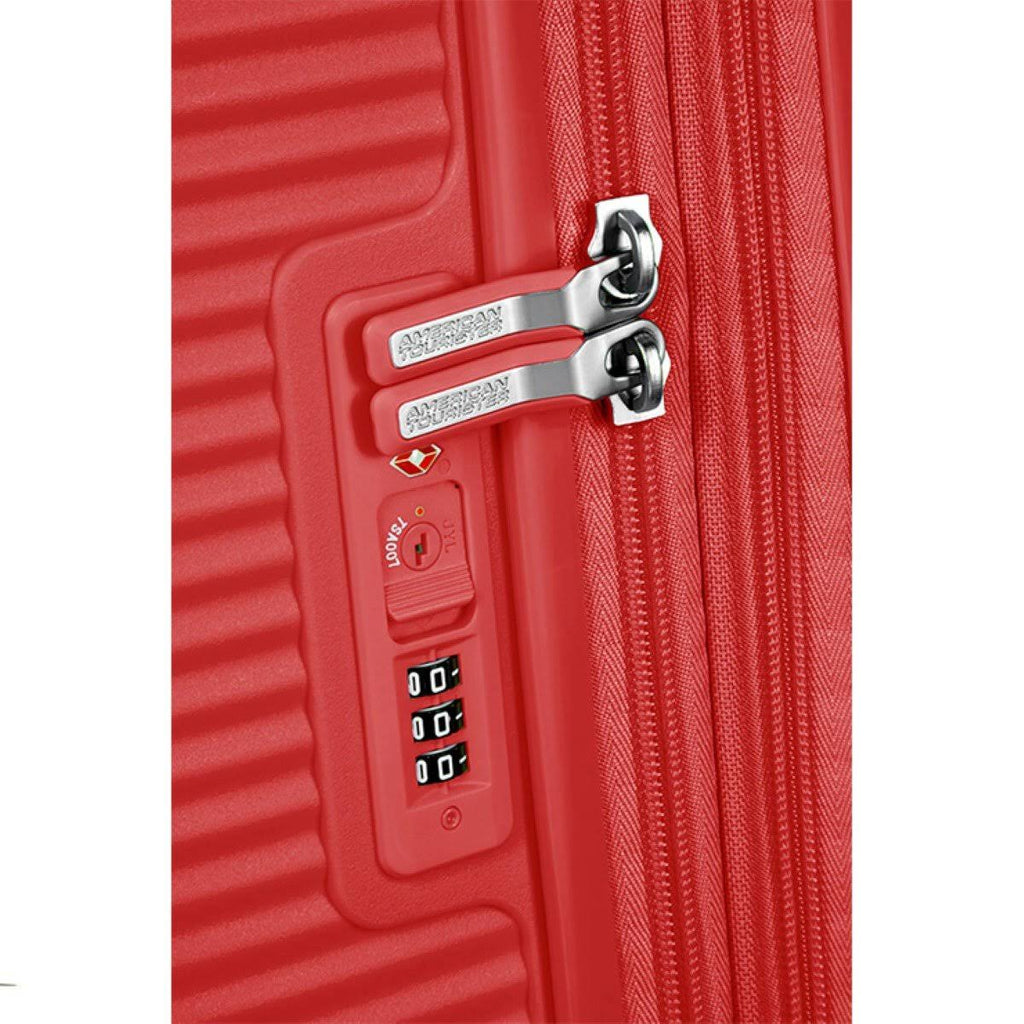 Coral Red Expandable Four-Wheel Cabin Suitcase 55cm F232