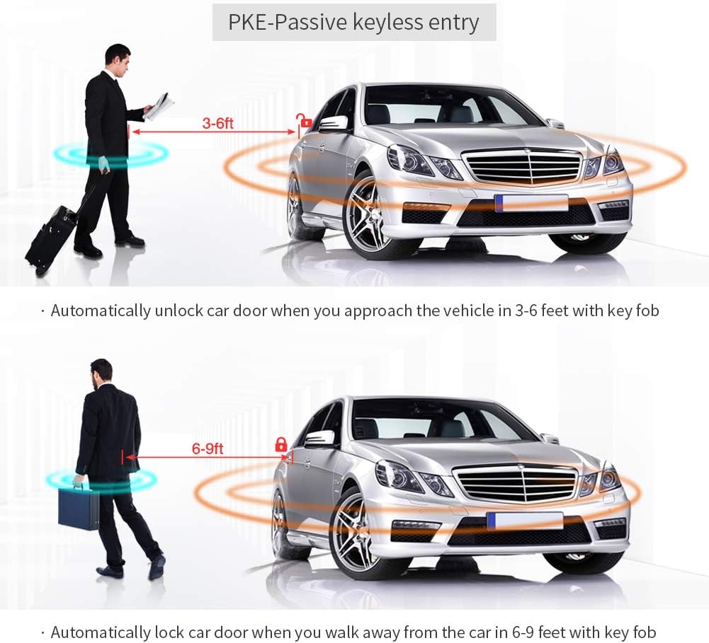 Car Alarm System Passive Keyless Entry Remote Starter T36275