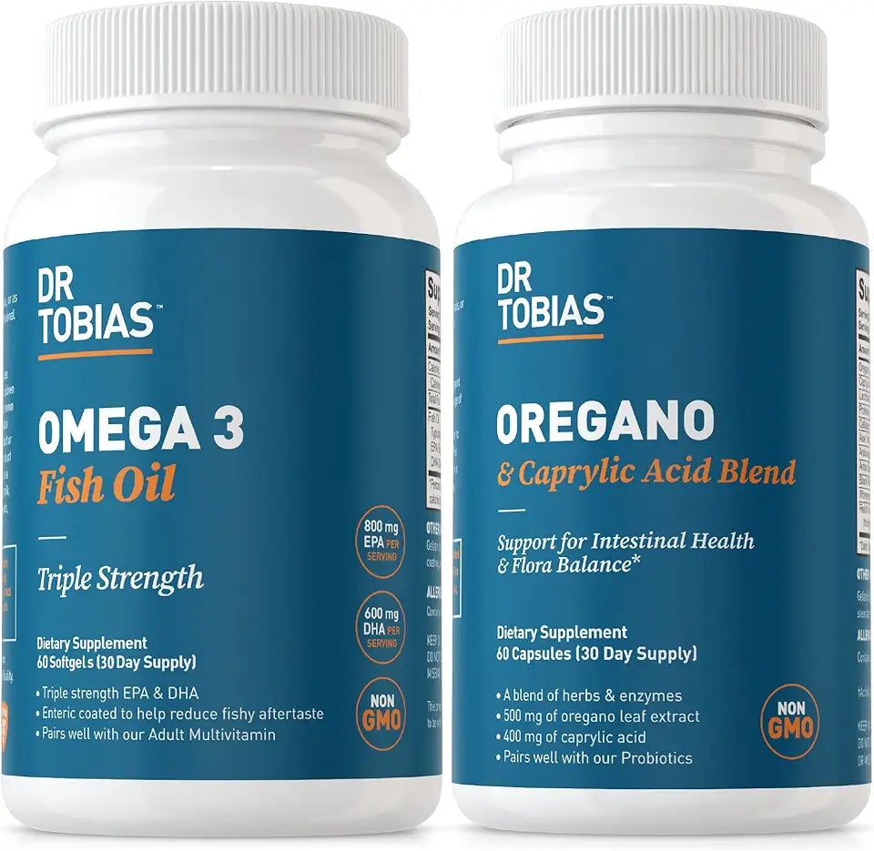 Omega 3 Fish Oil and Oregano & Caprylic Acid Supplements L3220