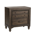 2 Drawer Nightstand, Dark Brown F2043
