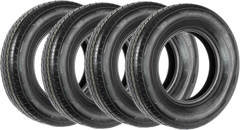 4-Pack ST205/75R15 Steel Belted Radial Trailer Tire Load Range C 1820# 205/75 R 15 Tire D800745
