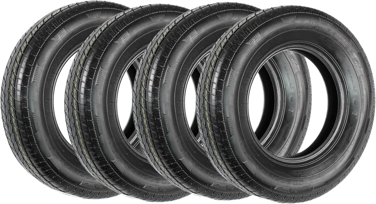 4-Pack ST205/75R15 Steel Belted Radial Trailer Tire Load Range C 1820# 205/75 R 15 Tire D800745