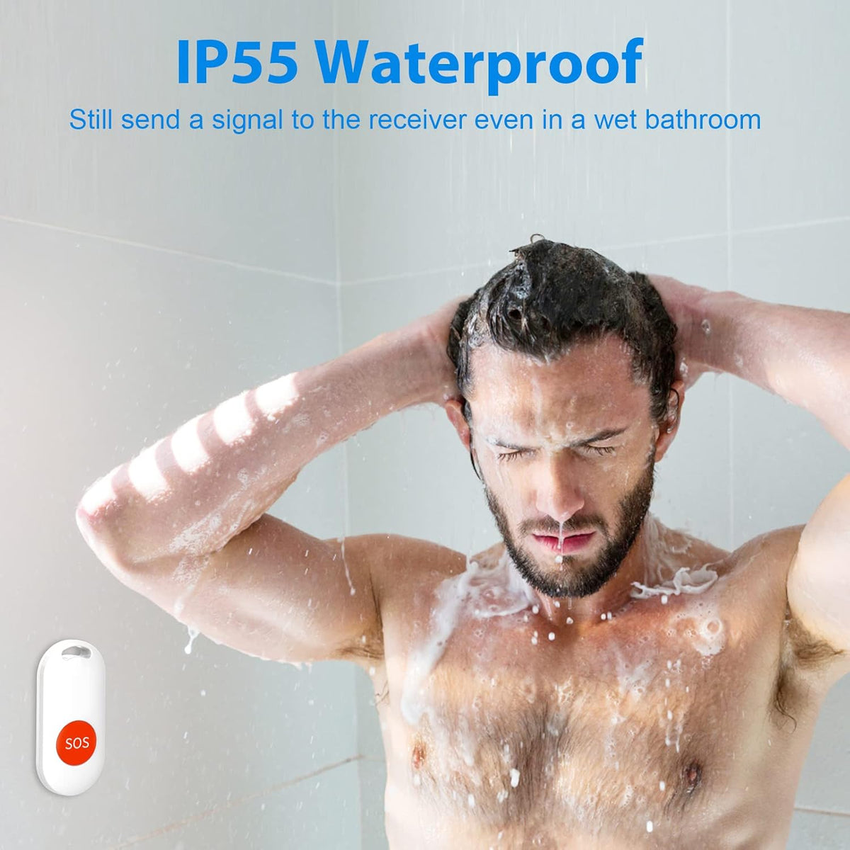 Waterproof SOS Call Button Pager with 600ft Working Range A3961