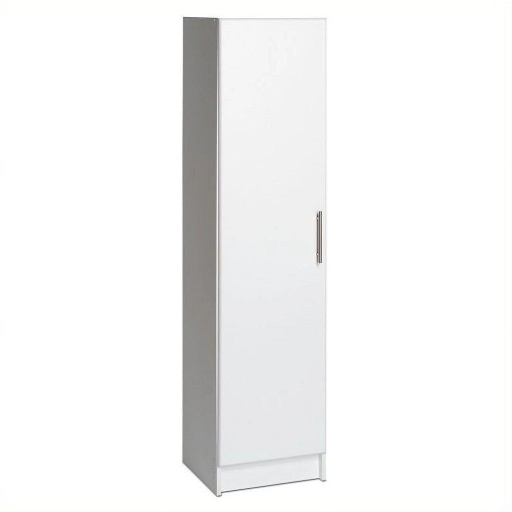 White 16" Wood Broom Cabinet R185