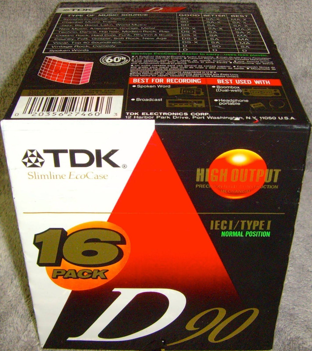 High Output 16-Pack Audio Cassette Tapes Q60737