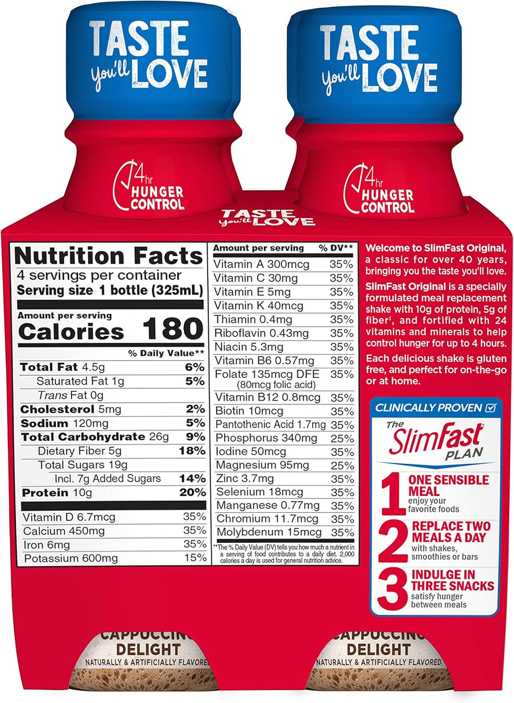11 Fl. Oz Bottle Cappuccino Delight Meal Replacement Shake A54485