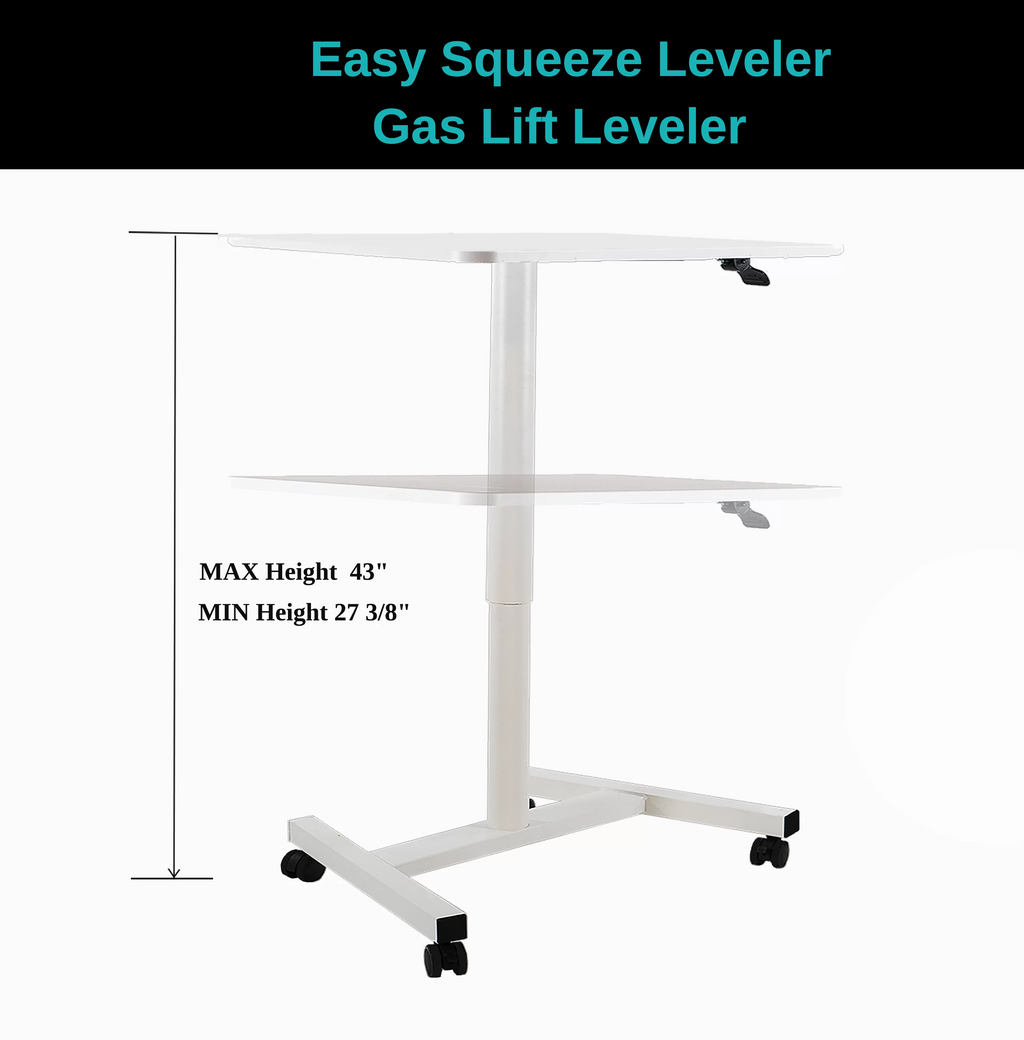 White Adjustable Laptop Desk W336867
