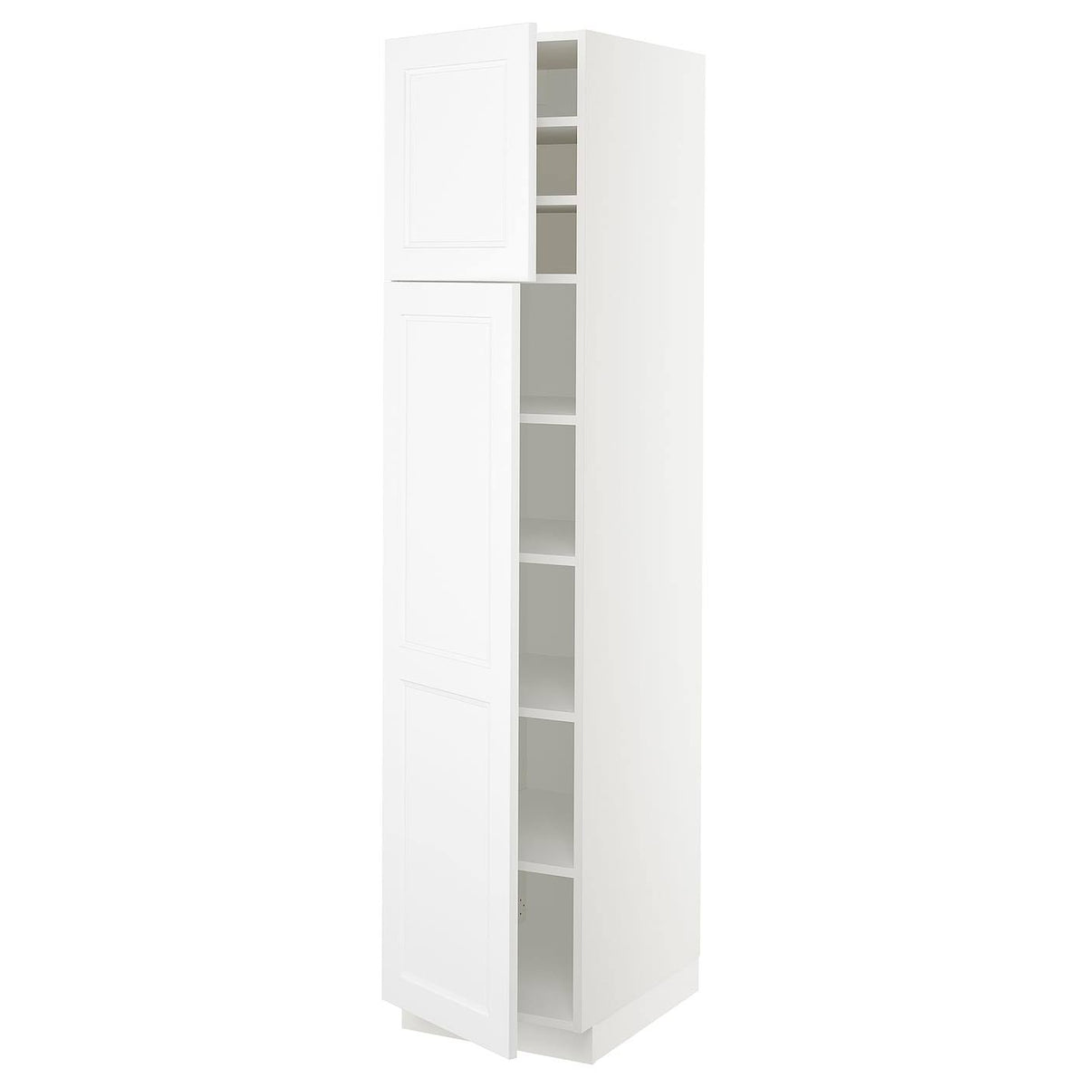 White High Cabinet with Shelves and 2 Doors C675941