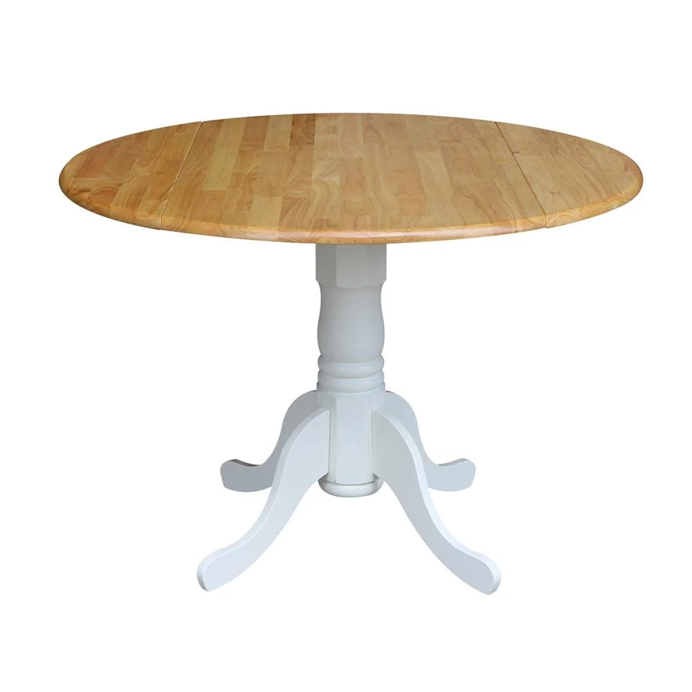 Solid Wood 5-Piece Dining Set with Drop Leaf Table and 4 Splat Back Chairs M7382