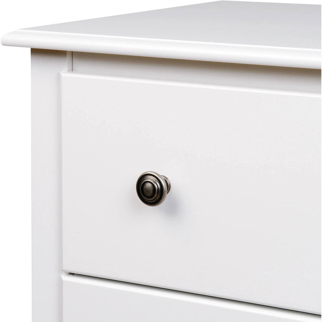 White 2 Drawer Nightstand N218