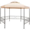 Beige Garden Marquee Gazebo Tent M968