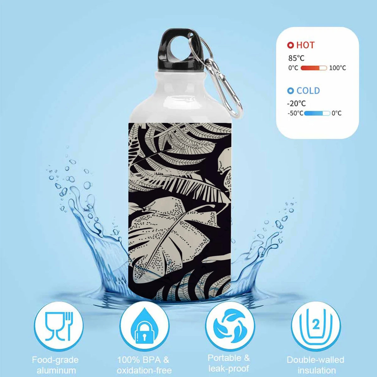 400ml Aluminum Sport Water Bottle with Twist Cap A3244