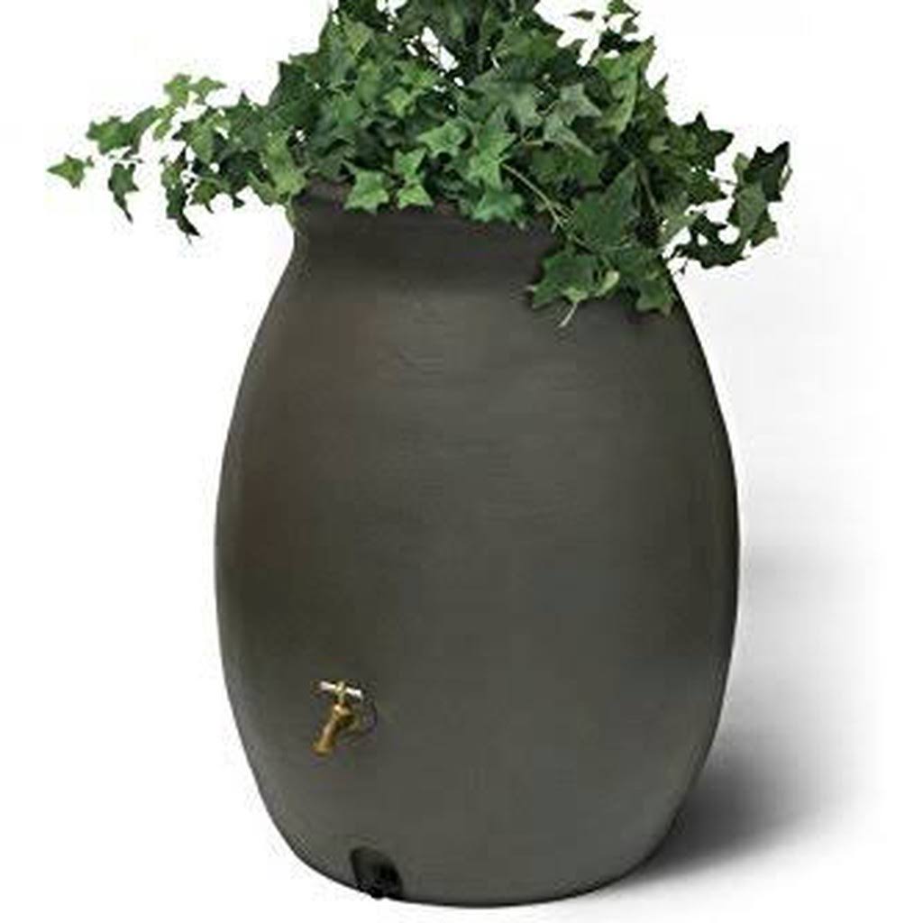 50 Gal Dark Brown Rain Barrel with Spigot T96648