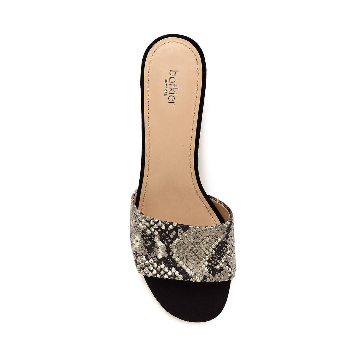 Snake-Print Slide Sandals F915