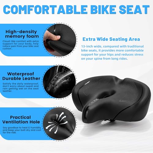 Oversized Extra Wide Bicycle Seat Cushion R431