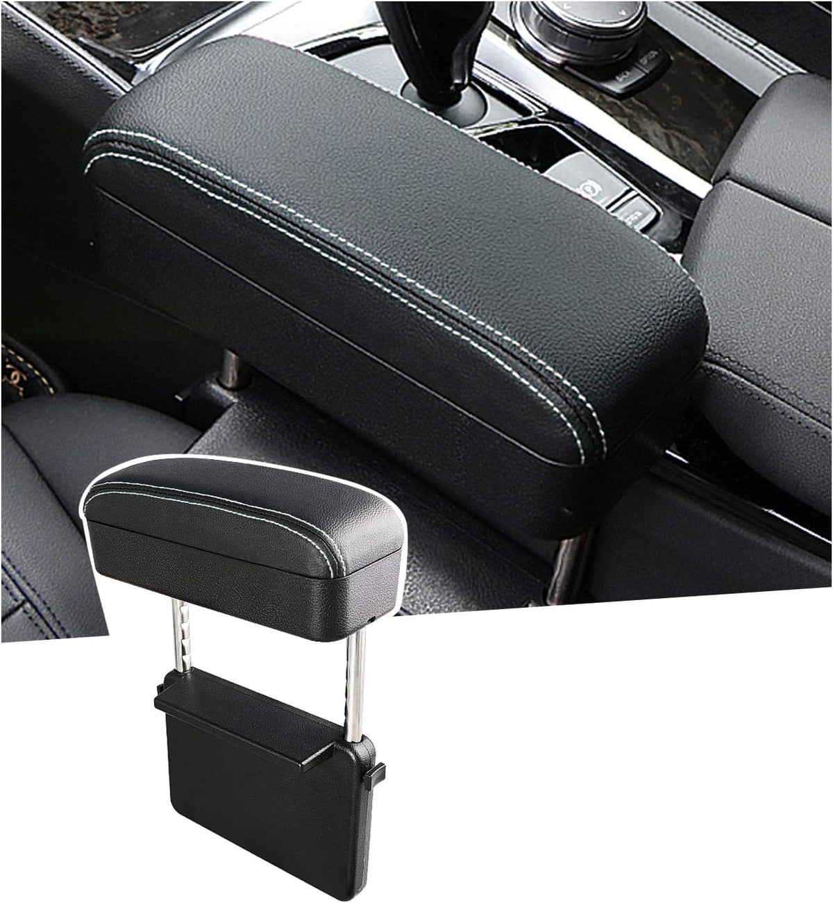 Black Adjustable Car Armrest Extender with Organizer I778
