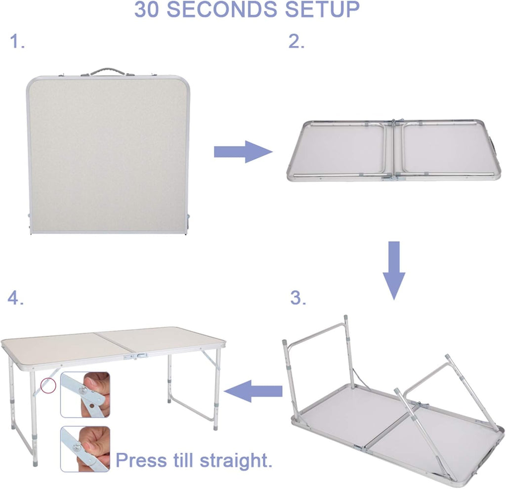 Folding Camping Picnic Table Collapsible Dining Table K5998