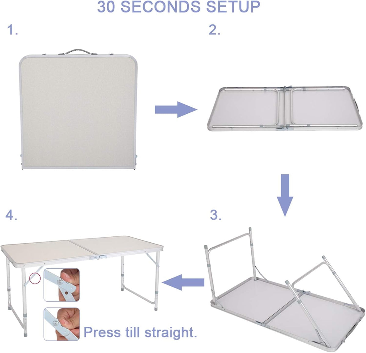 Folding Camping Picnic Table Collapsible Dining Table K5998