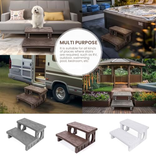 Gray 2-Step Deck Steps F91287