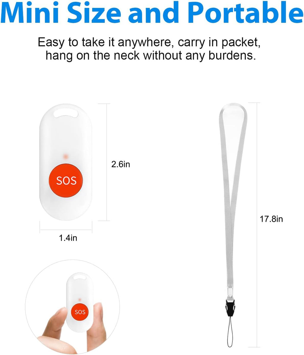 Waterproof SOS Call Button Pager with 600ft Working Range A3961
