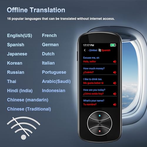 137+ Language Instant Two Way Translator Device T8334