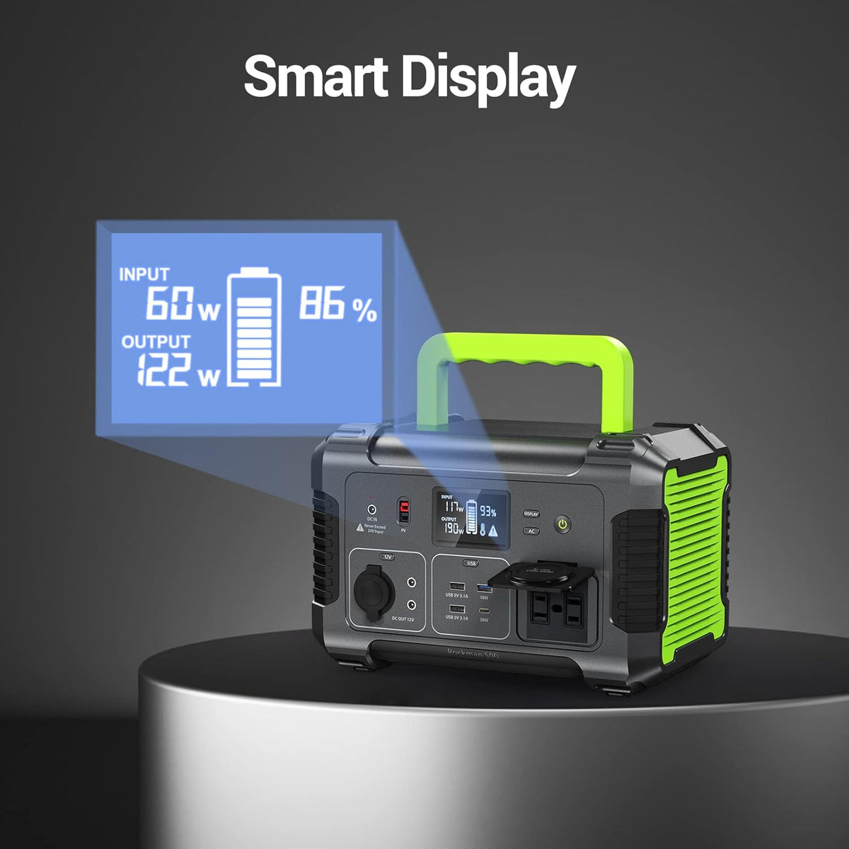 Portable Power Station 500W 519Wh Solar Generator X2236
