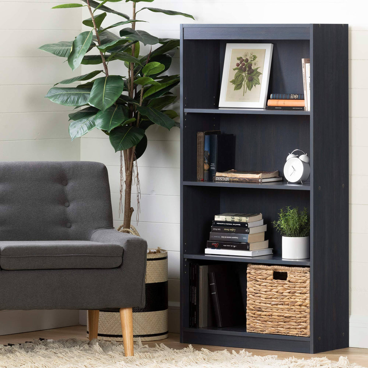 Blueberry 4-Shelf Bookcase J51454