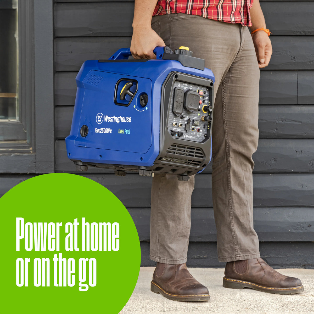 2550 Peak Watt Dual Fuel Portable Inverter Generator with CO Sensor P4503