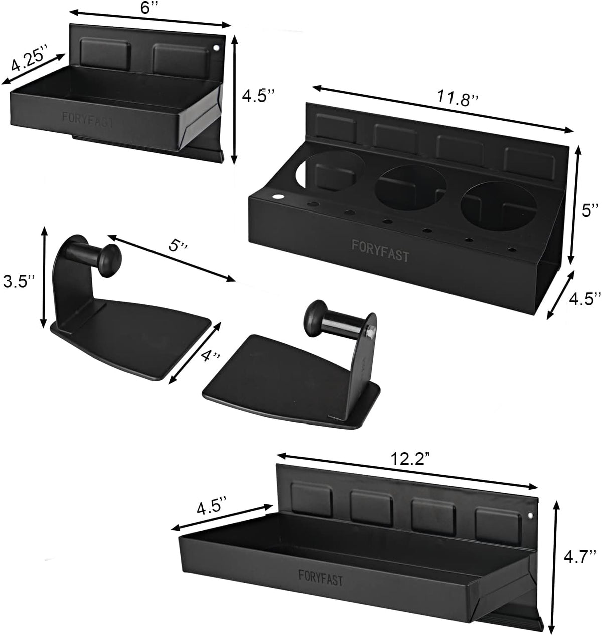 Magnetic Toolbox Tray Set and Holder 4-piece V1256