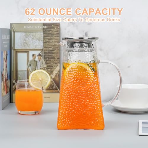 105OZ Borosilicate Glass Pitcher with Lid G7850