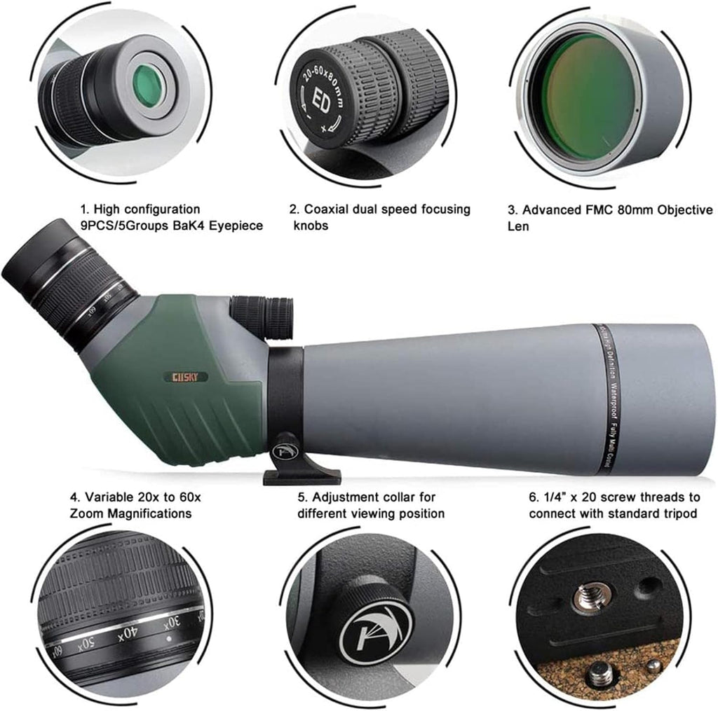 20-60x80 ED Spotting Scope with Carrying Case N214701