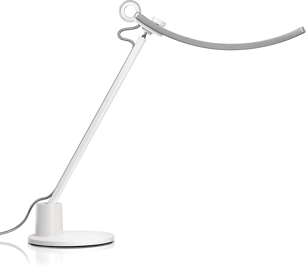 Silver LED Desk Lamp with Auto-Dimming, CRI 95, 35” Wide Illumination M88728