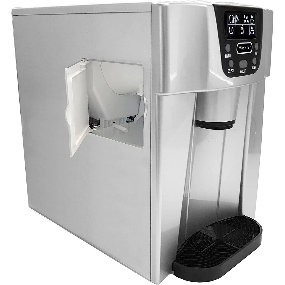 Countertop Ice Maker and Water Dispenser Silver I65204