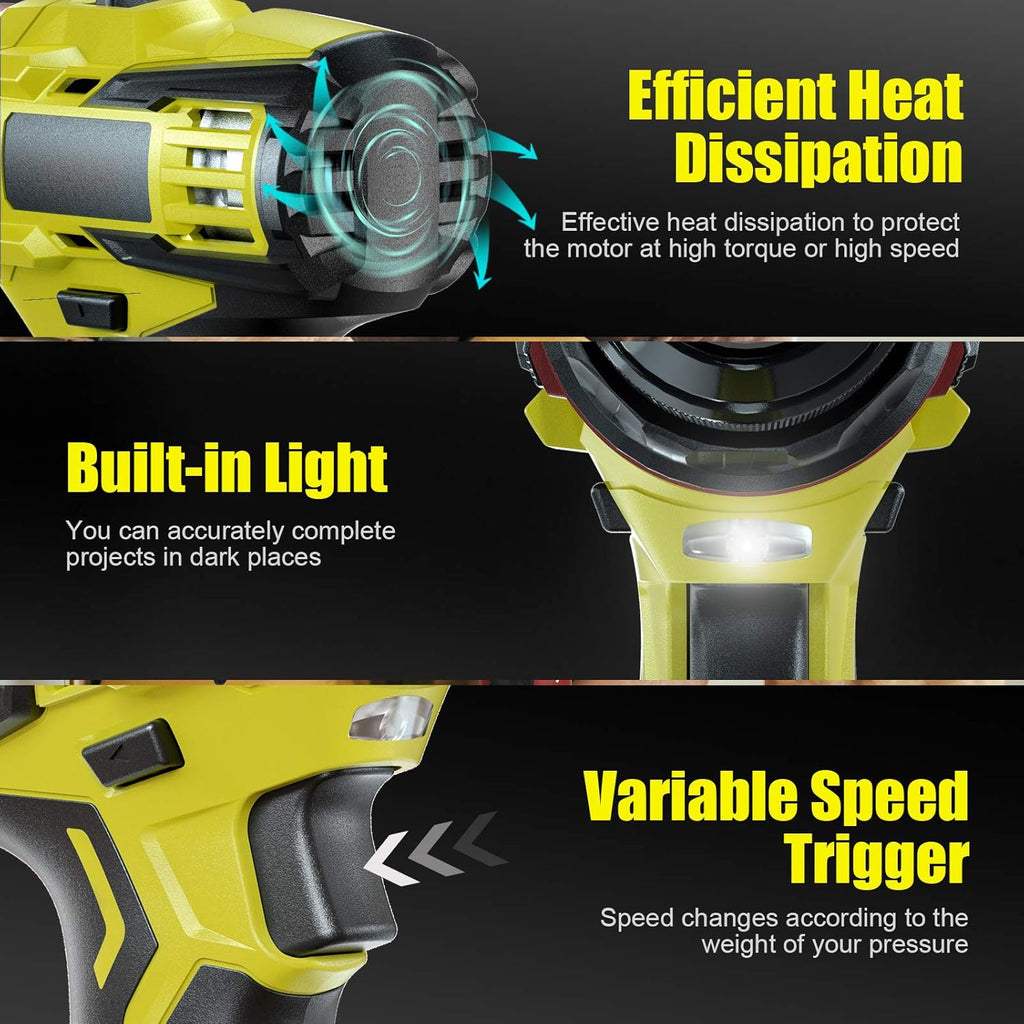 1/2'' Cordless Hammer Drill with 2.0Ah Battery U339