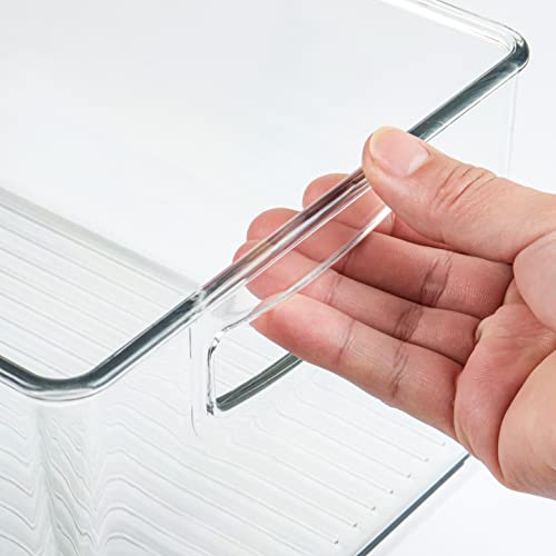 2 Pack Deep Freezer Organizer Bins, Stackable Chest Freezer Storage Bins, Food-Grade Plastic Z16849