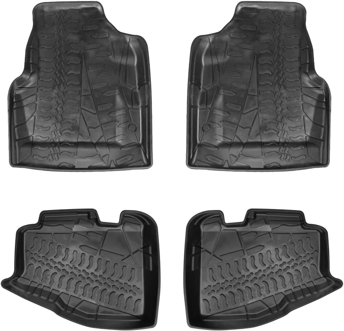Black Floor Mats Liners Front and Rear Carpet C60325