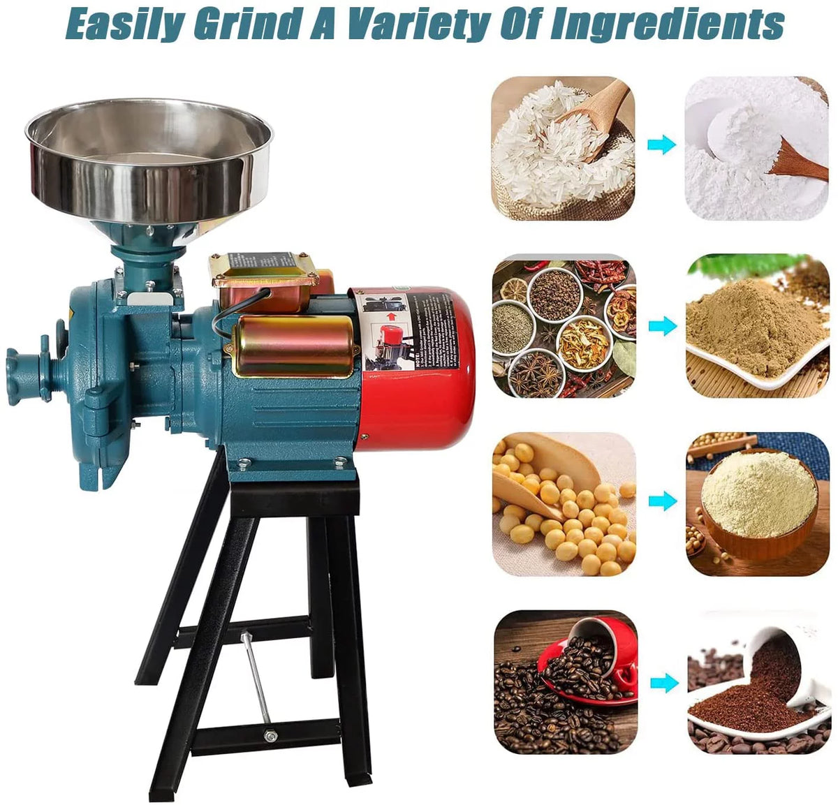 110V Electric Grain Mill Flour Grinder Y3930