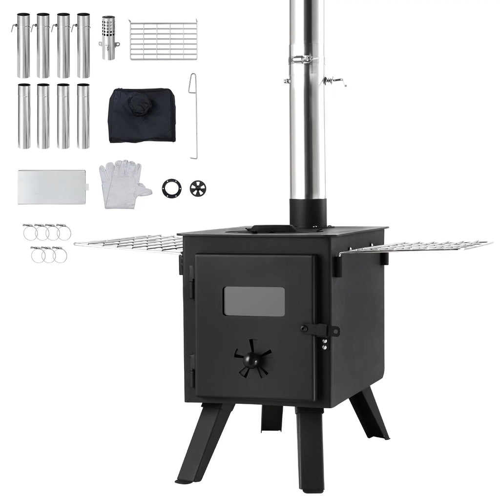 Portable Wood Stove with Pipes X41372