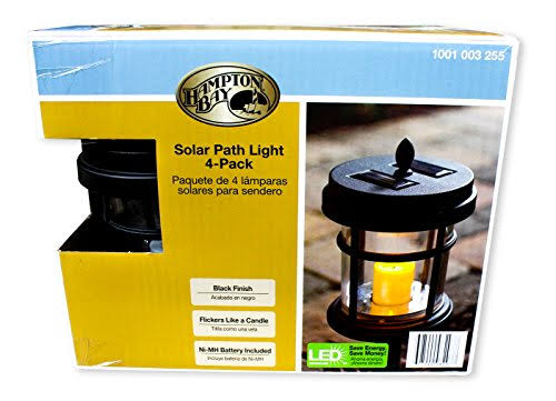 Black Solar Powered Cast Aluminum Path Light 4-Pack D892