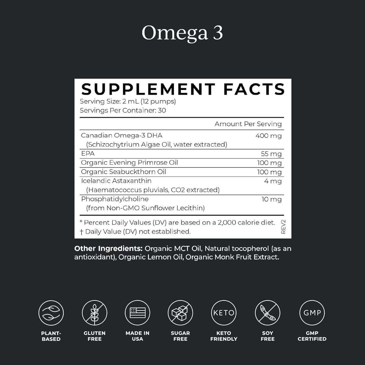 Liposomal Magnesium L-Threonate & DHA Vegan Omega 3 Bundle, Magnesium Supplement Q515
